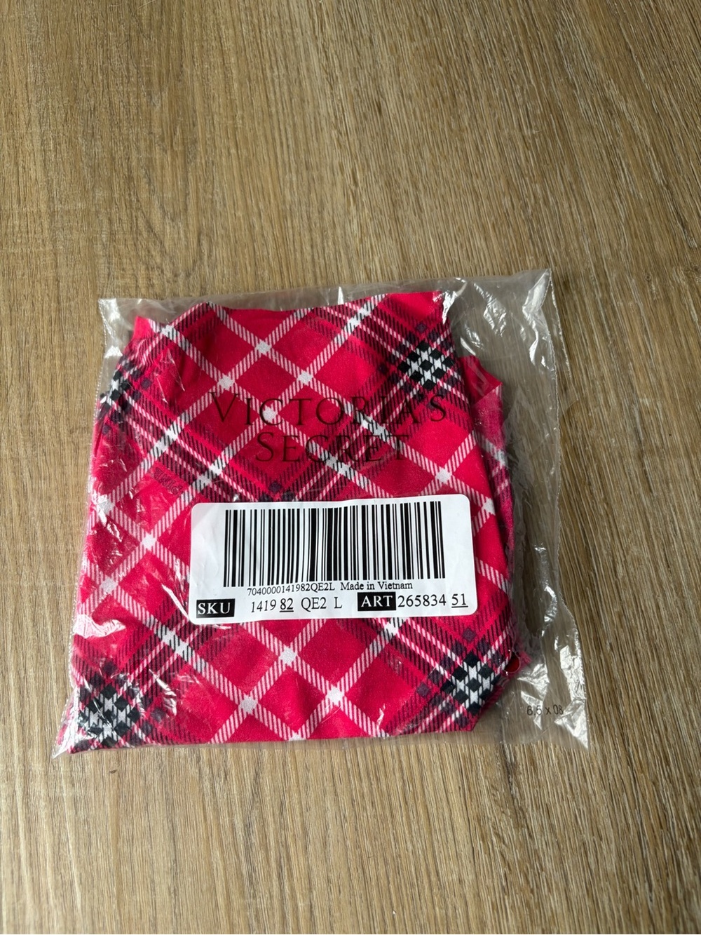 NWT Victoria's Secret Pink Plaid Panty – Size Large
